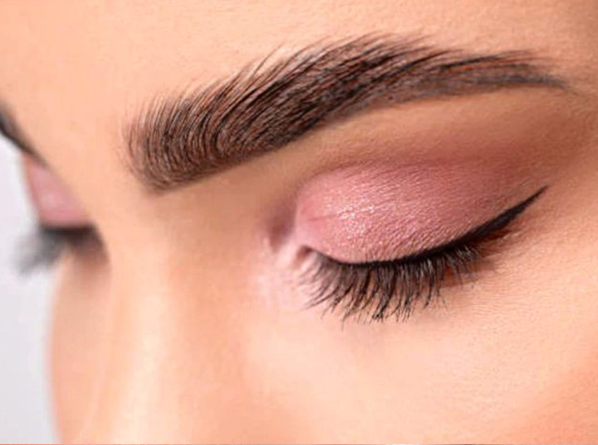 Closeup portrait injection on face of pretty woman during botox procedures in salon. Professional work, hands in blue gloves, doctor, rejuvenation, modern medicine, making beauty, healthcare